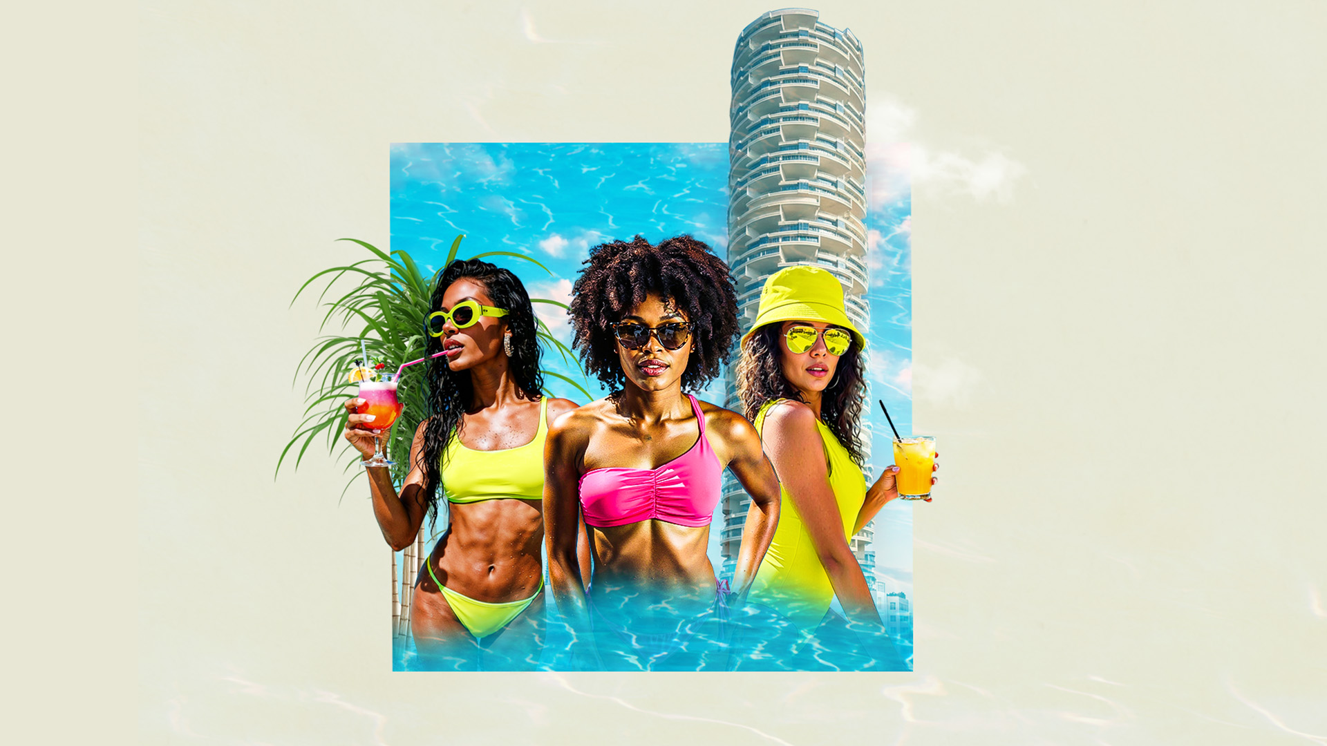 MiMi's Pool Club, FIVE Jumeirah Village, Al Barsha, Dubai, venue of MiMi's Pool Club Drip & Dip